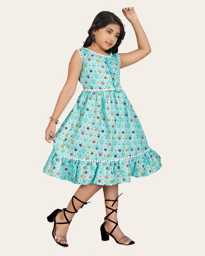 Girls Midi/Knee Length Festive/Wedding Dress