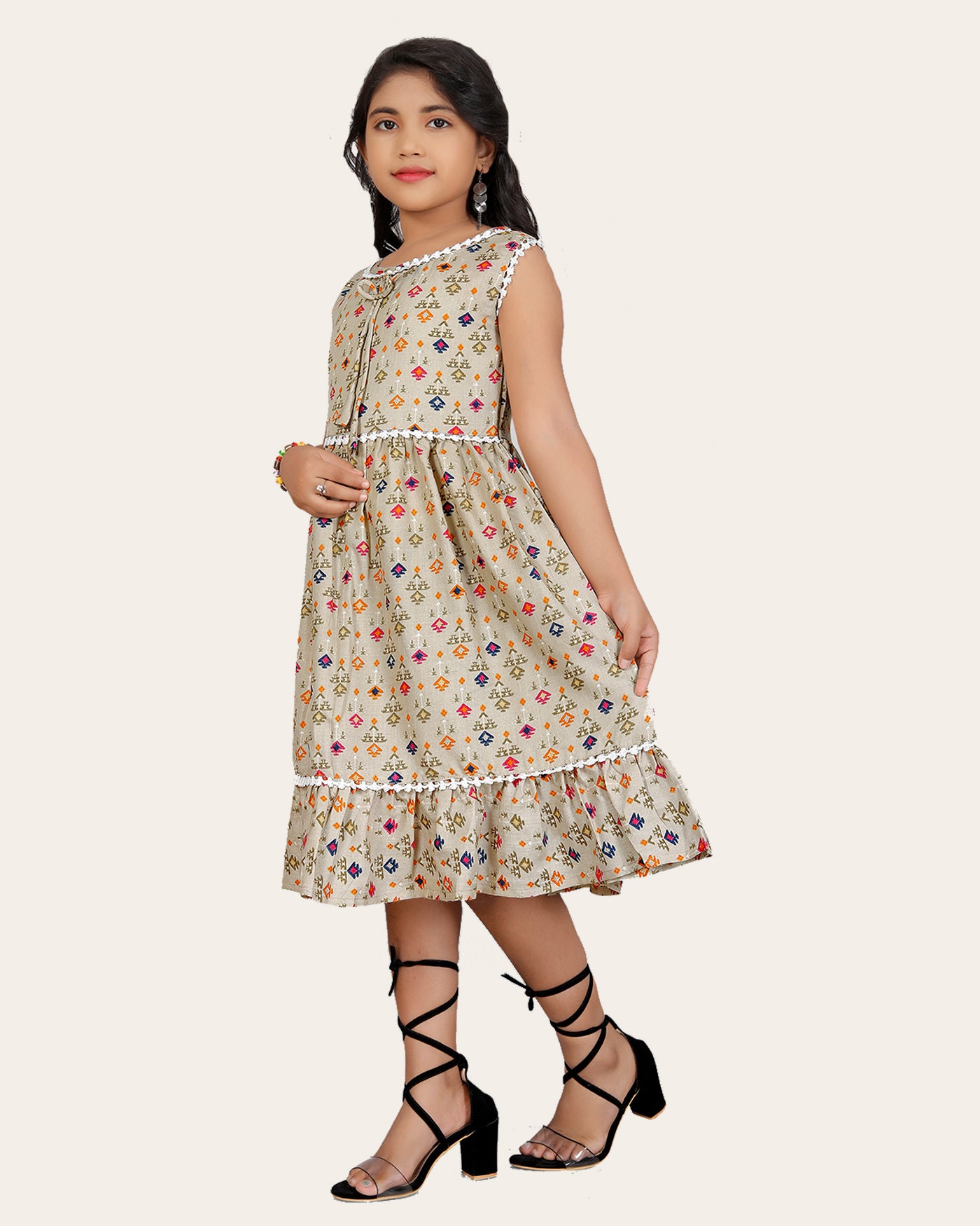 Girls Midi/Knee Length Festive/Wedding Dress