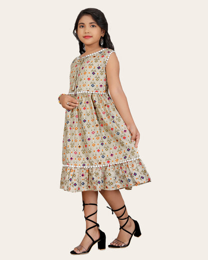 Girls Midi/Knee Length Festive/Wedding Dress