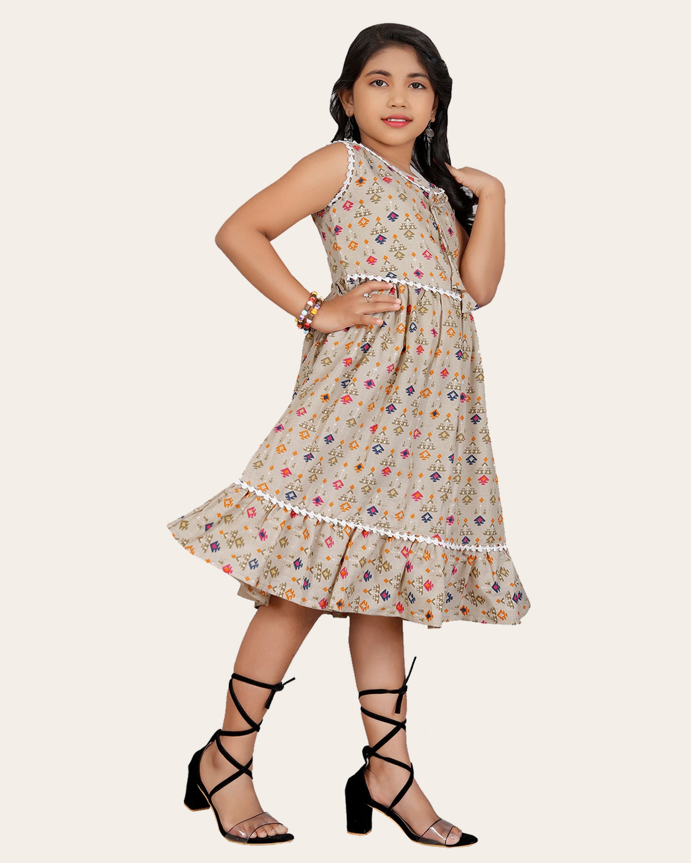 Girls Midi/Knee Length Festive/Wedding Dress