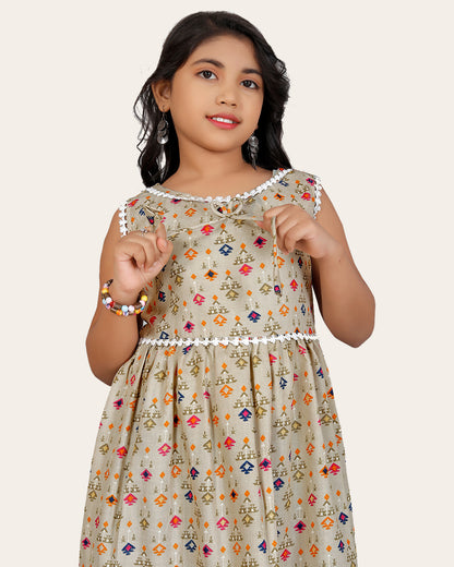 Girls Midi/Knee Length Festive/Wedding Dress