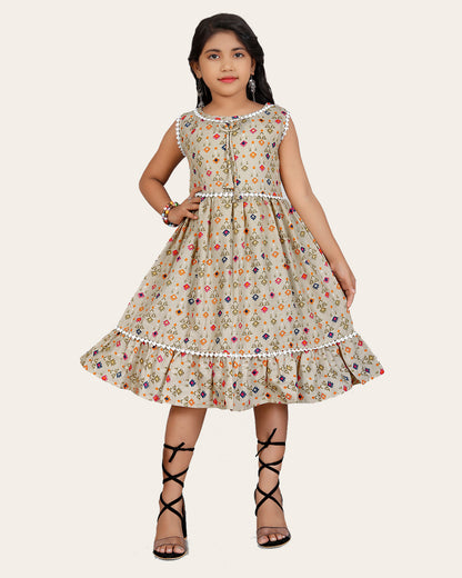 Girls Midi/Knee Length Festive/Wedding Dress