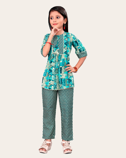 Girls Casual Kurta and Trouser Set