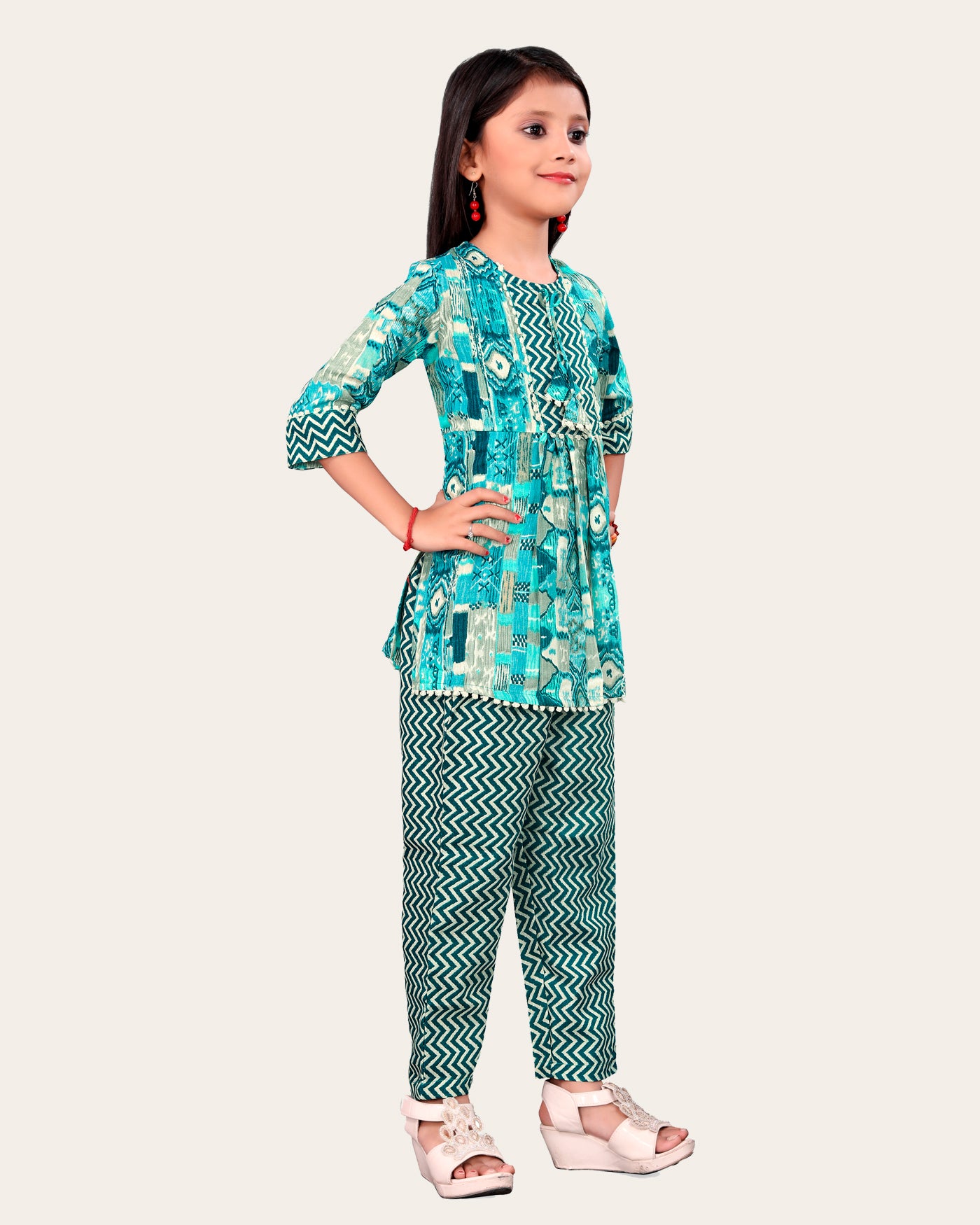 Girls Casual Kurta and Trouser Set