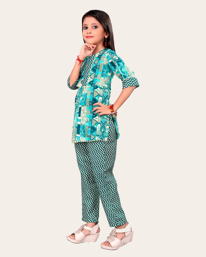 Girls Casual Kurta and Trouser Set