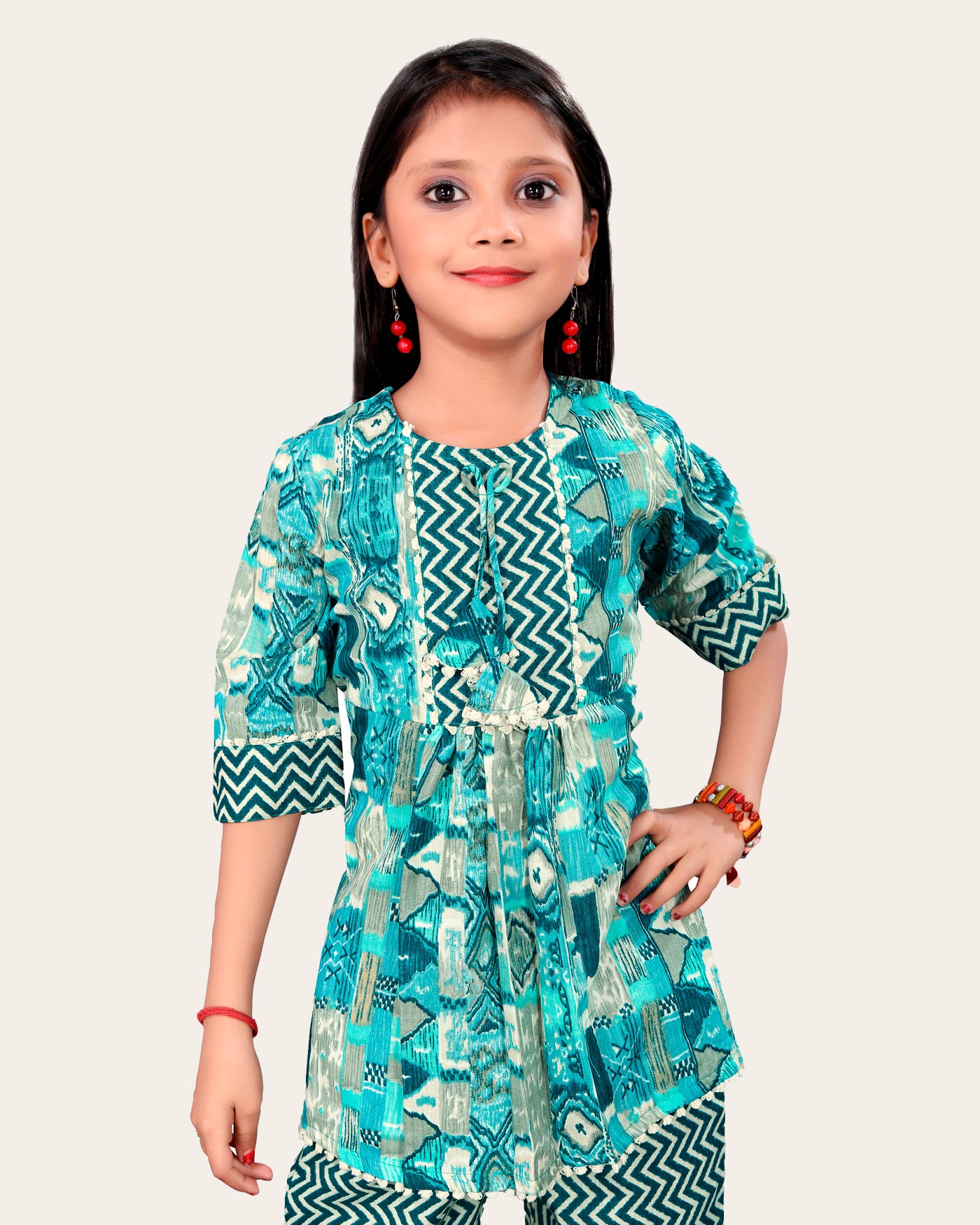 Girls Casual Kurta and Trouser Set