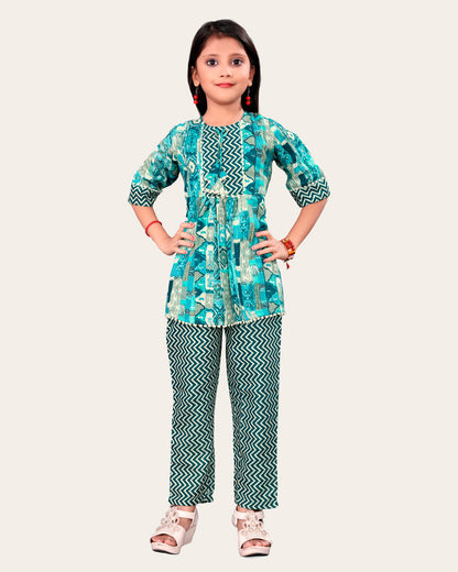 Girls Casual Kurta and Trouser Set