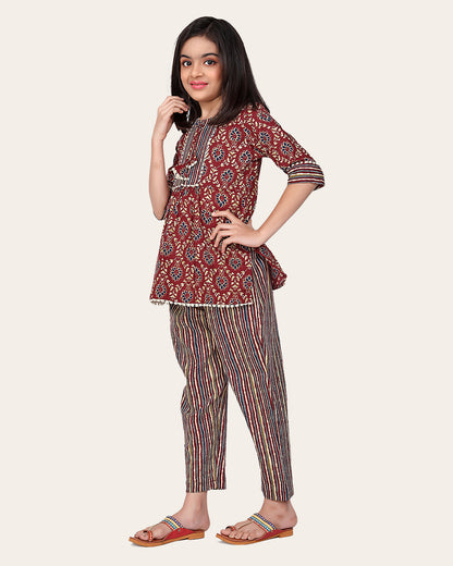 Girls Casual Kurta and Trouser Set