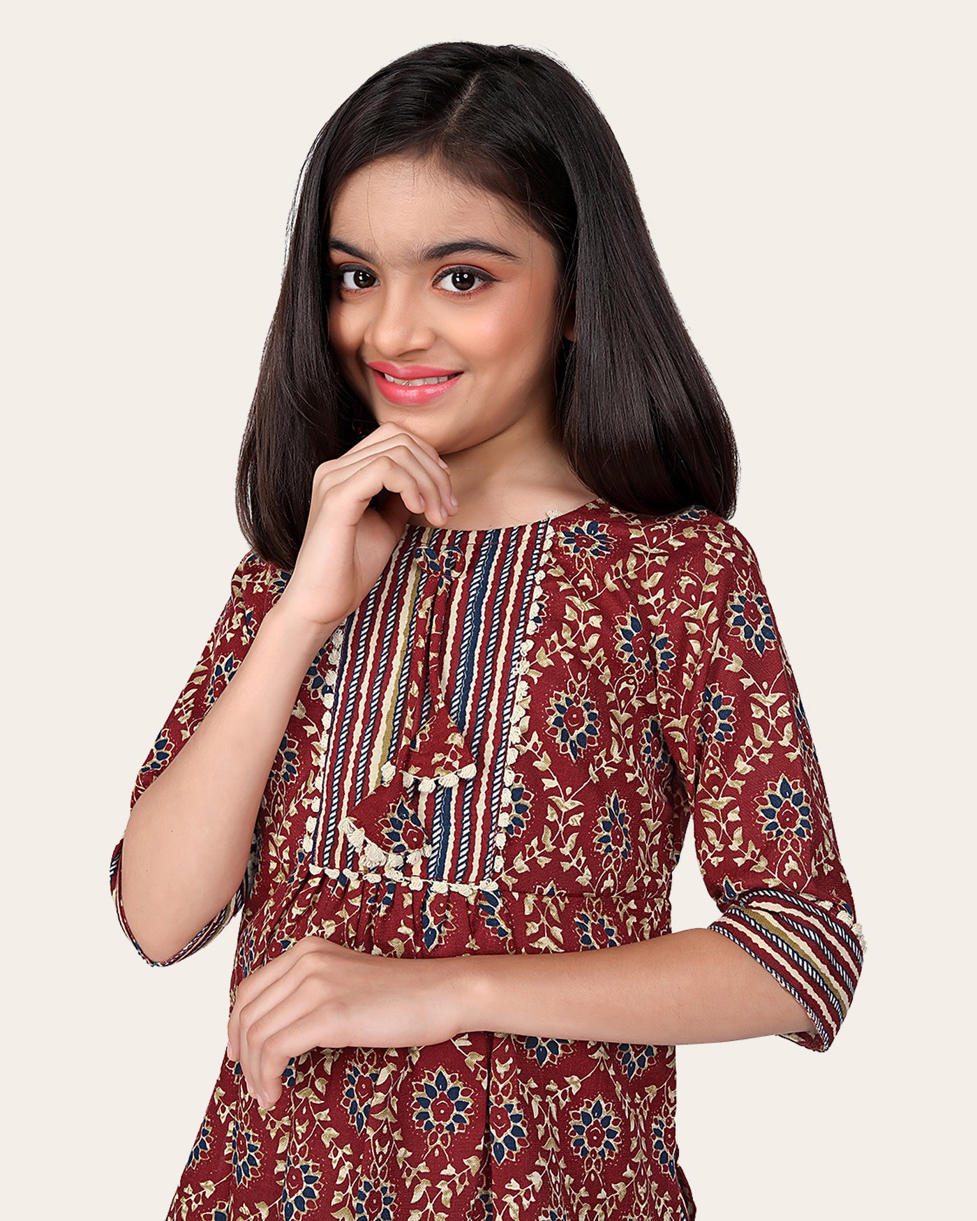 Girls Casual Kurta and Trouser Set