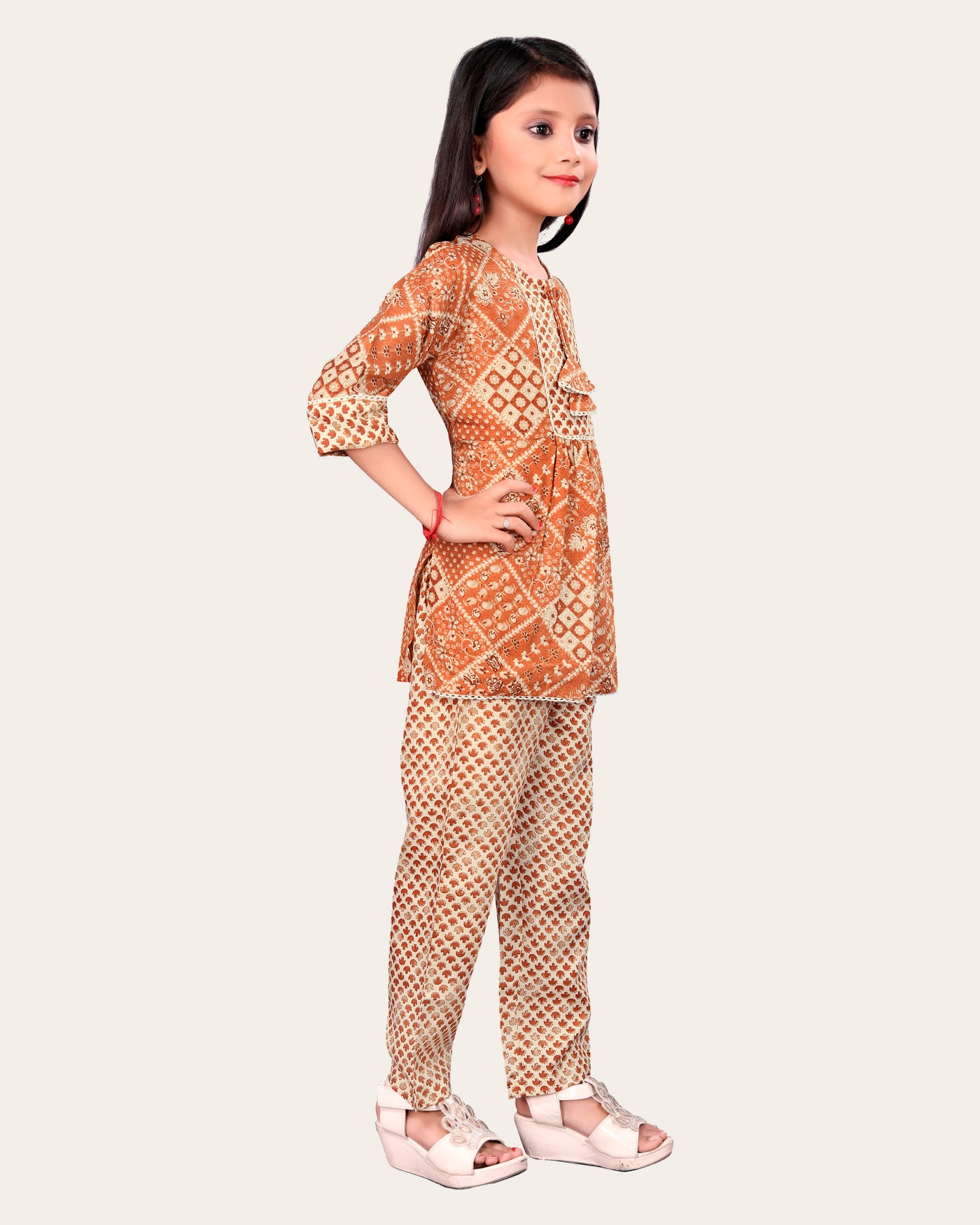 Girls Casual Kurta and Trouser Set