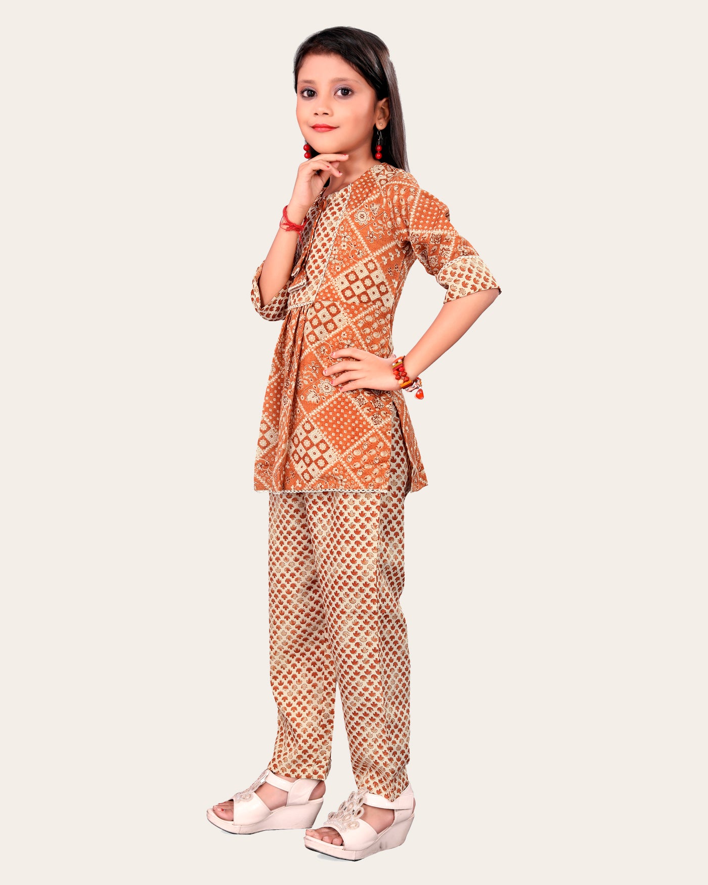 Girls Casual Kurta and Trouser Set