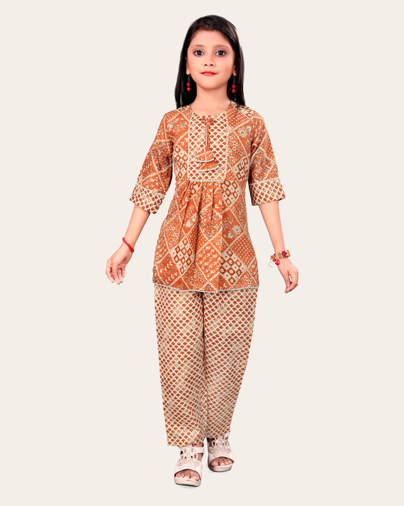 Girls Casual Kurta and Trouser Set