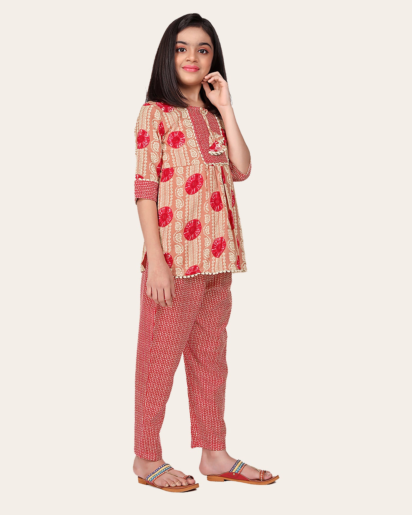 Girls Casual Kurta and Trouser Set