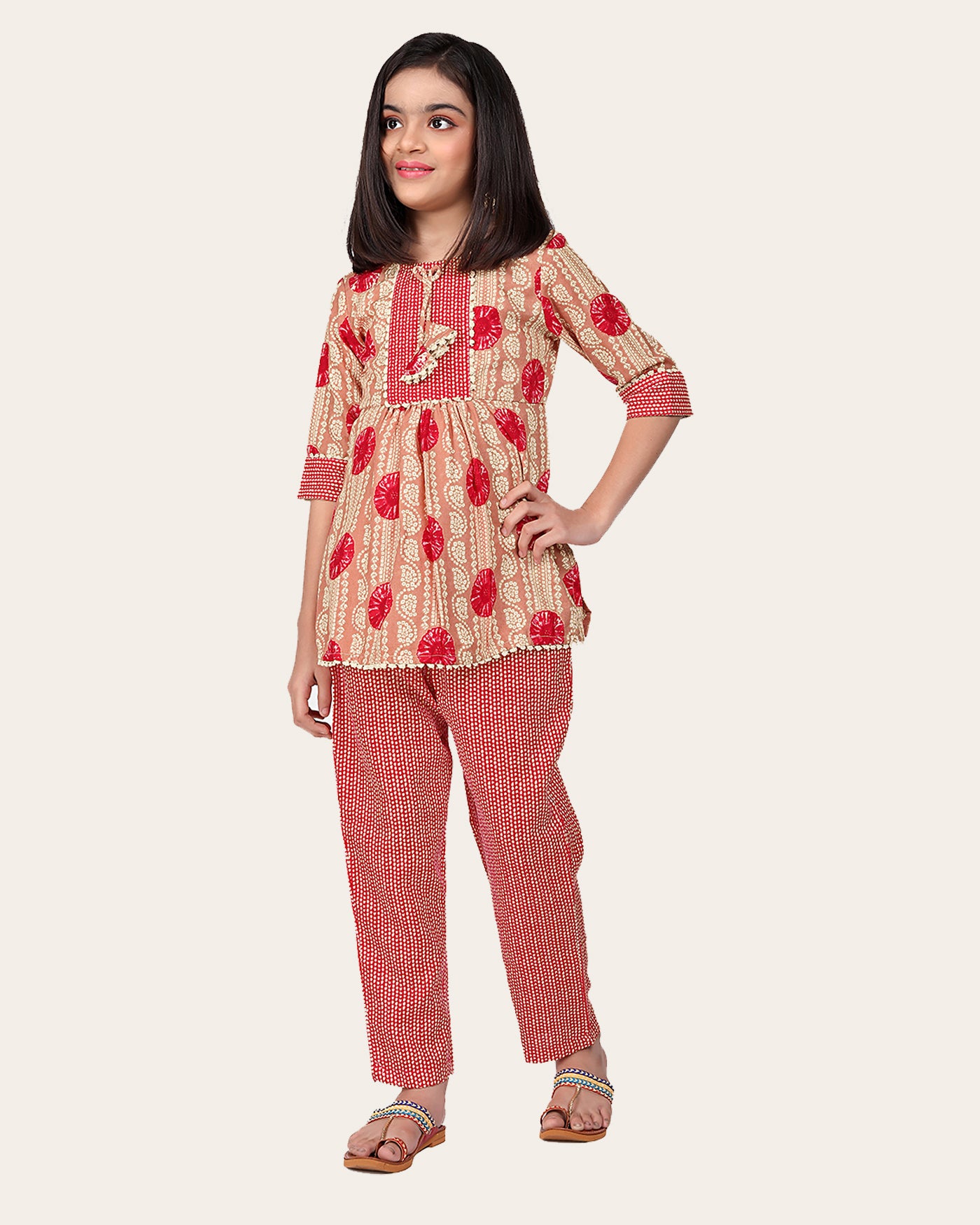 Girls Casual Kurta and Trouser Set