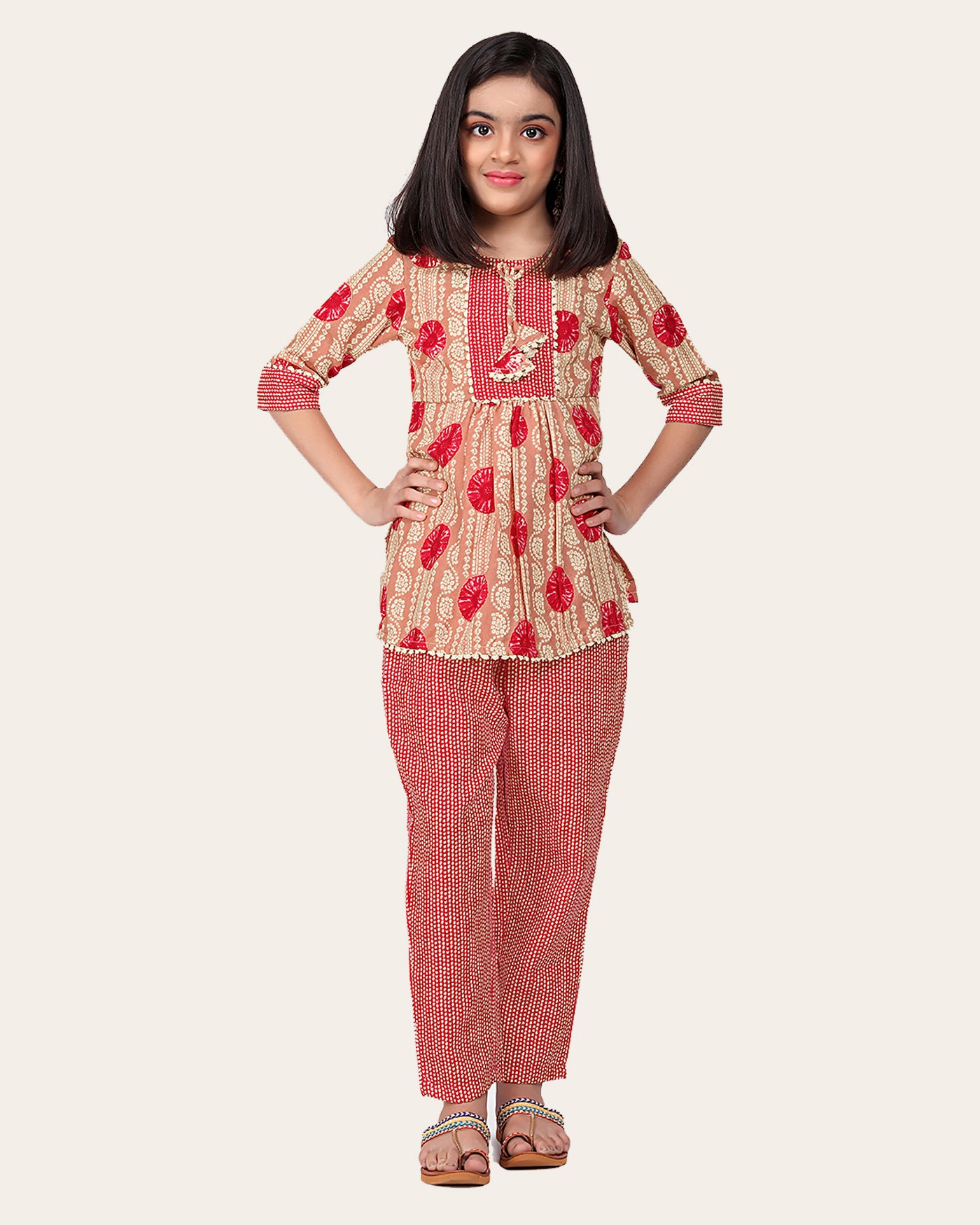 Girls Casual Kurta and Trouser Set