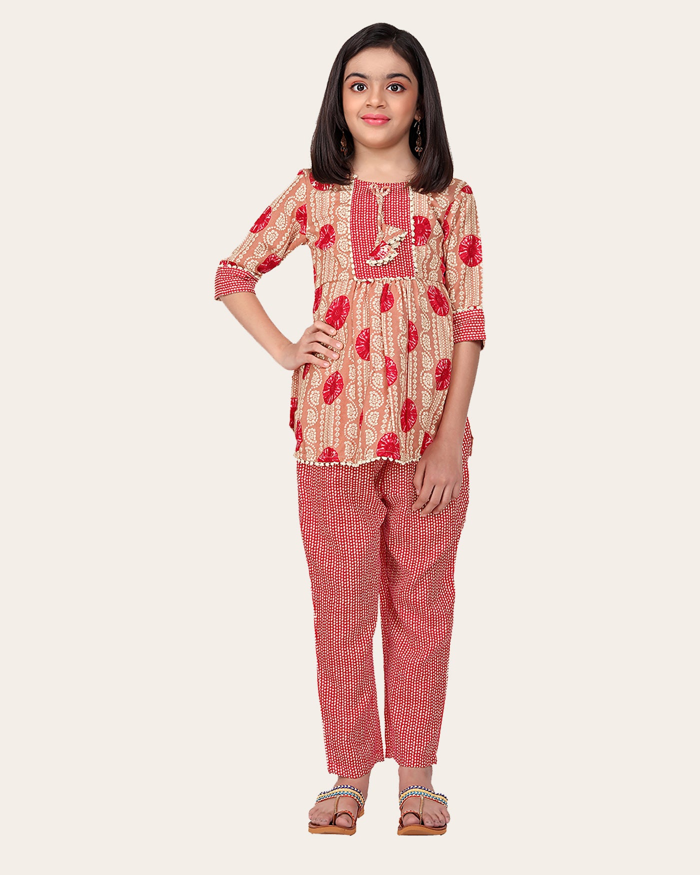 Girls Casual Kurta and Trouser Set