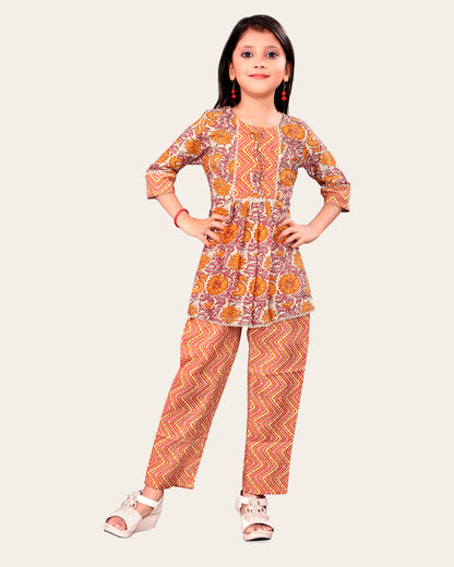 Girls Casual Kurta and Trouser Set