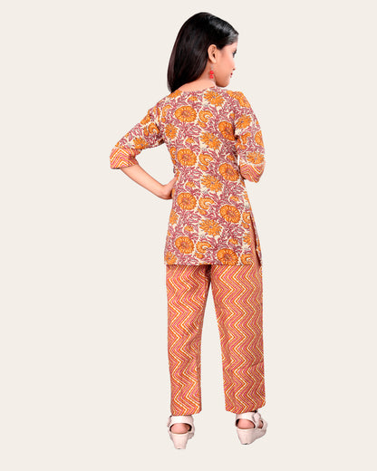 Girls Casual Kurta and Trouser Set