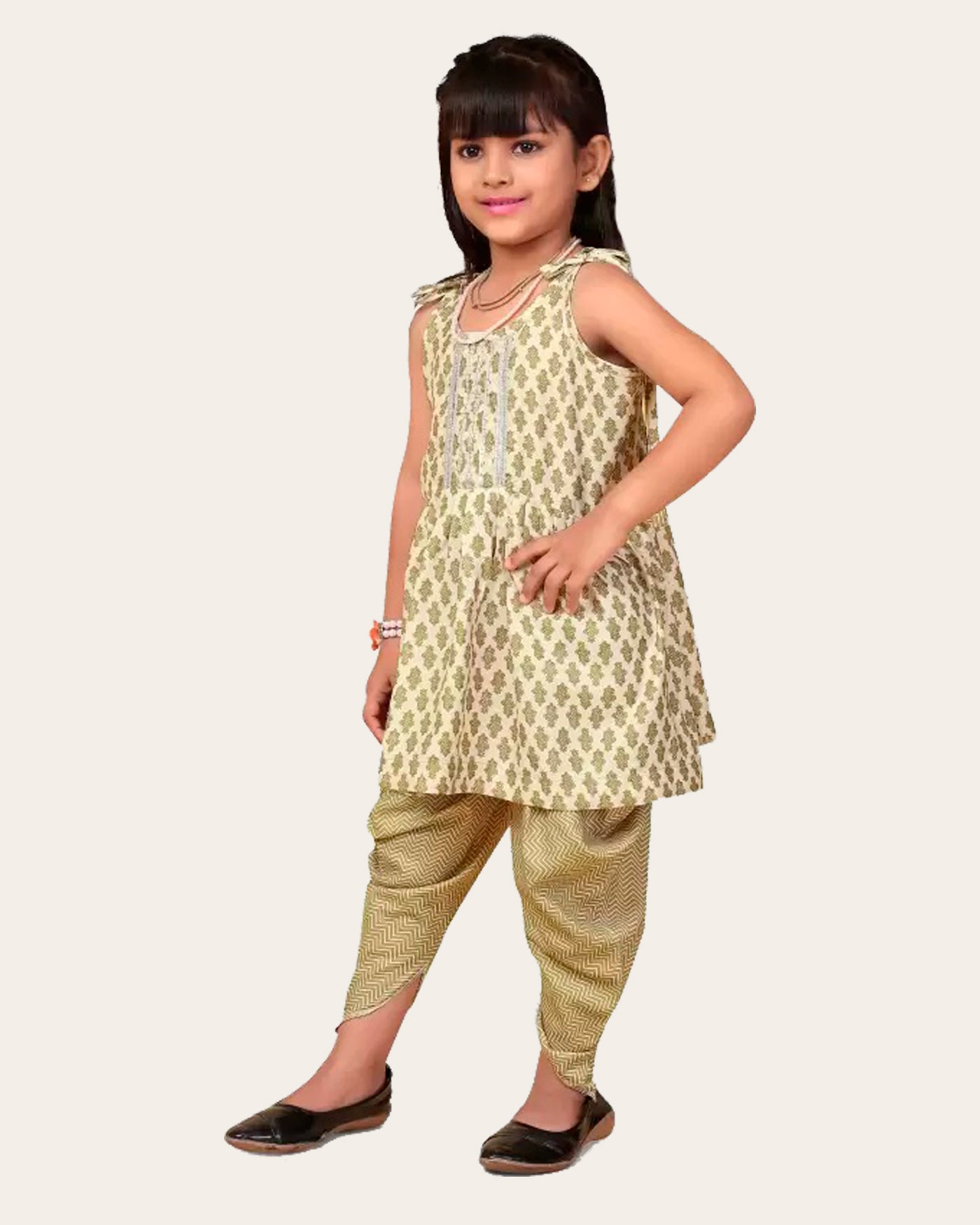 Girls Trendy Dhoti Kurta Set | Cotton Rayon Blend Dhoti Set