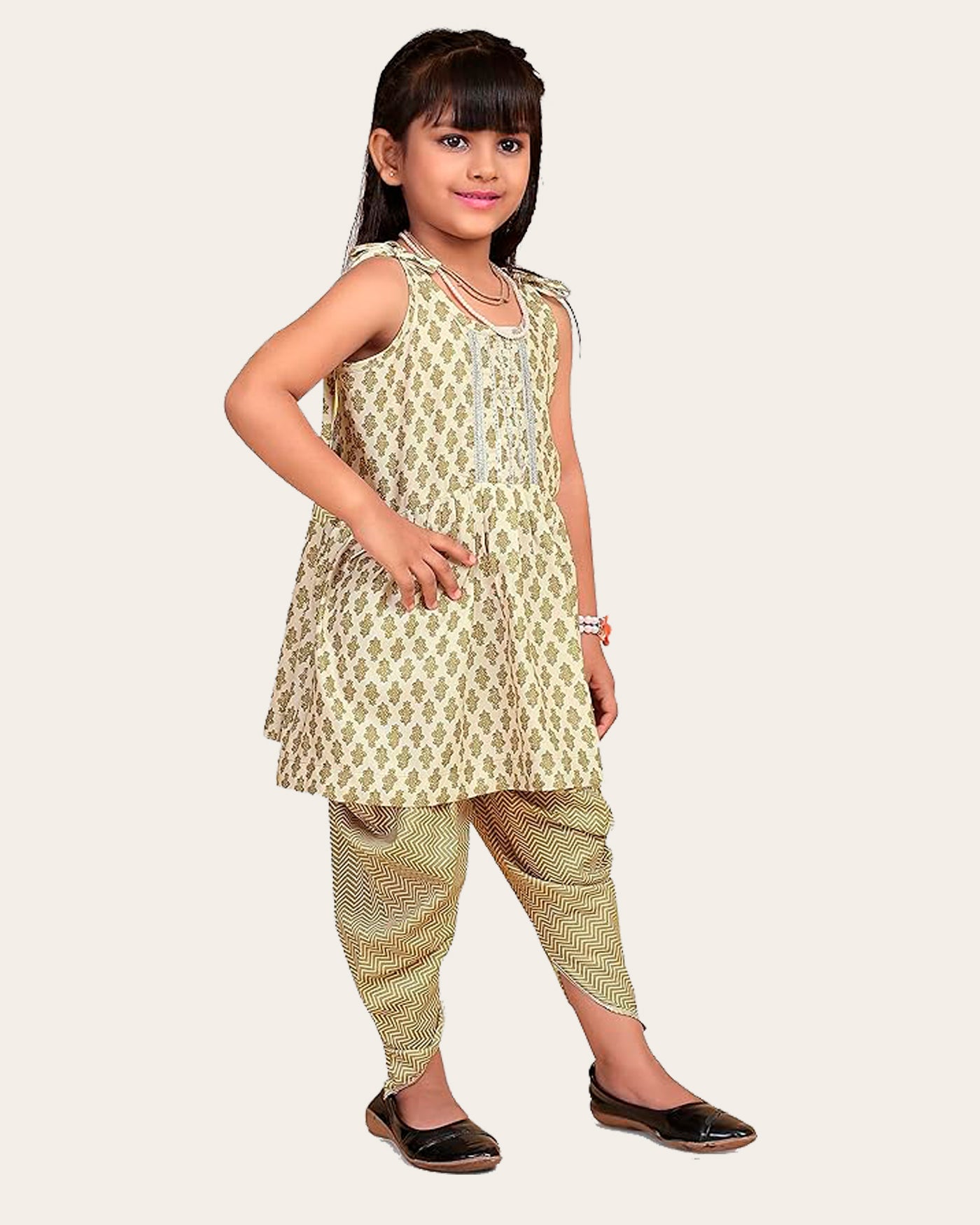 Girls Trendy Dhoti Kurta Set | Cotton Rayon Blend Dhoti Set