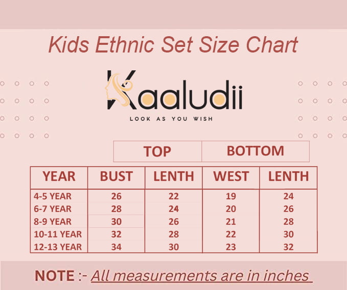 Kaaludii Girls Casual Kurta and Trouser Set