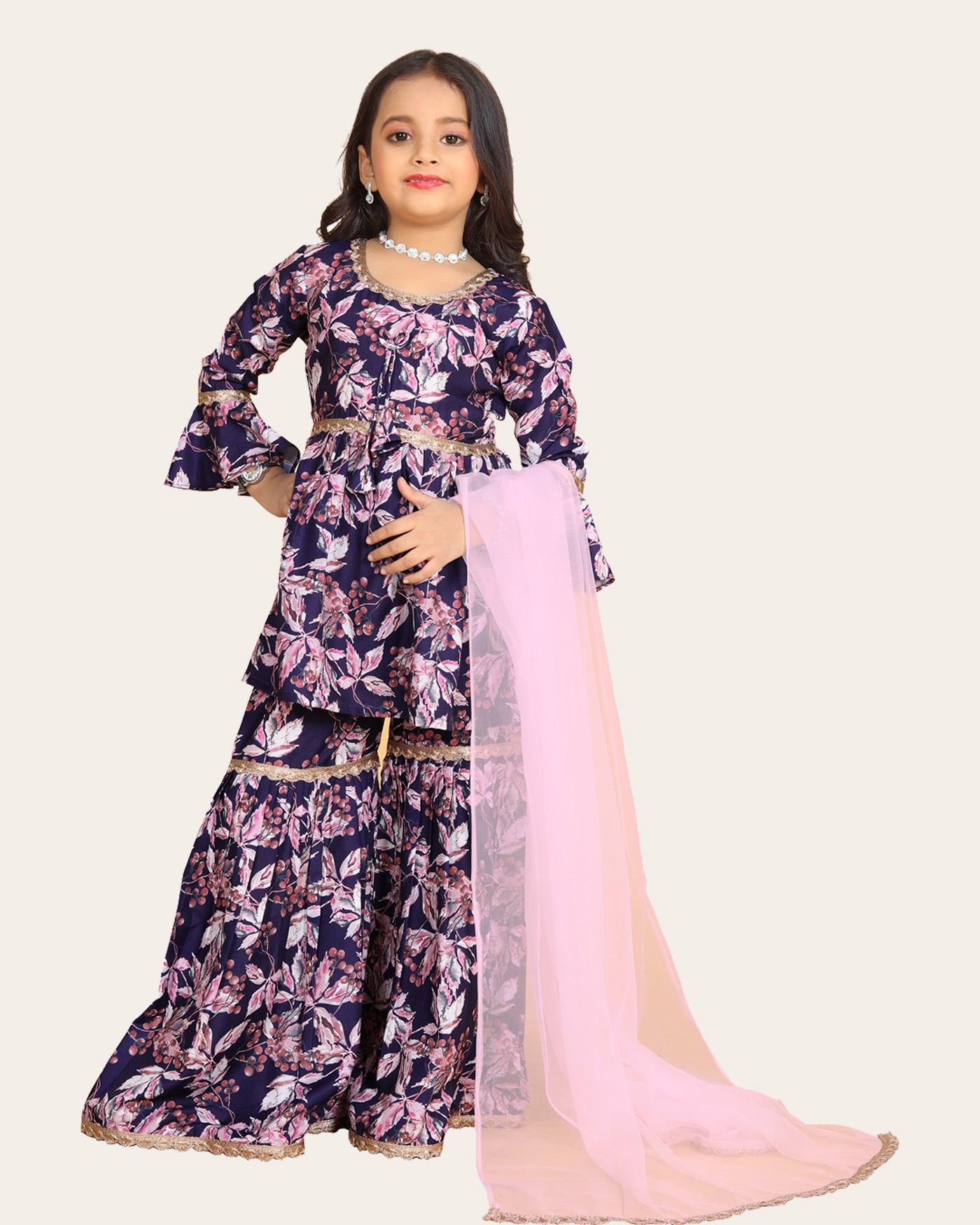 Girls Gharara Suite Set with Dupatta