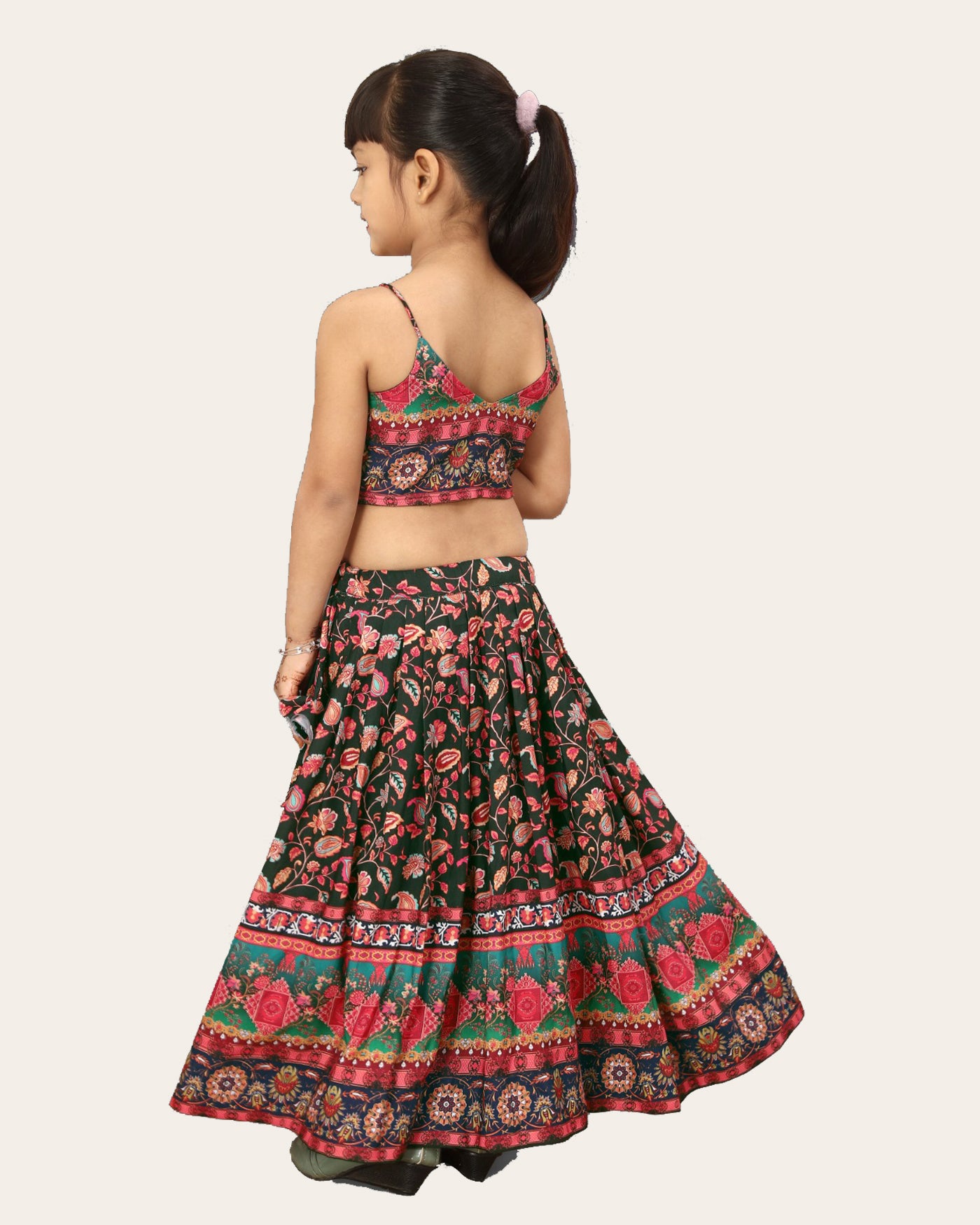 Girl's Designer Blouse Top and Latest Printed New Lehenga Set For Ethnic- Party Set