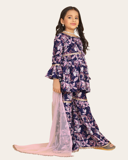 Girls Gharara Suite Set with Dupatta