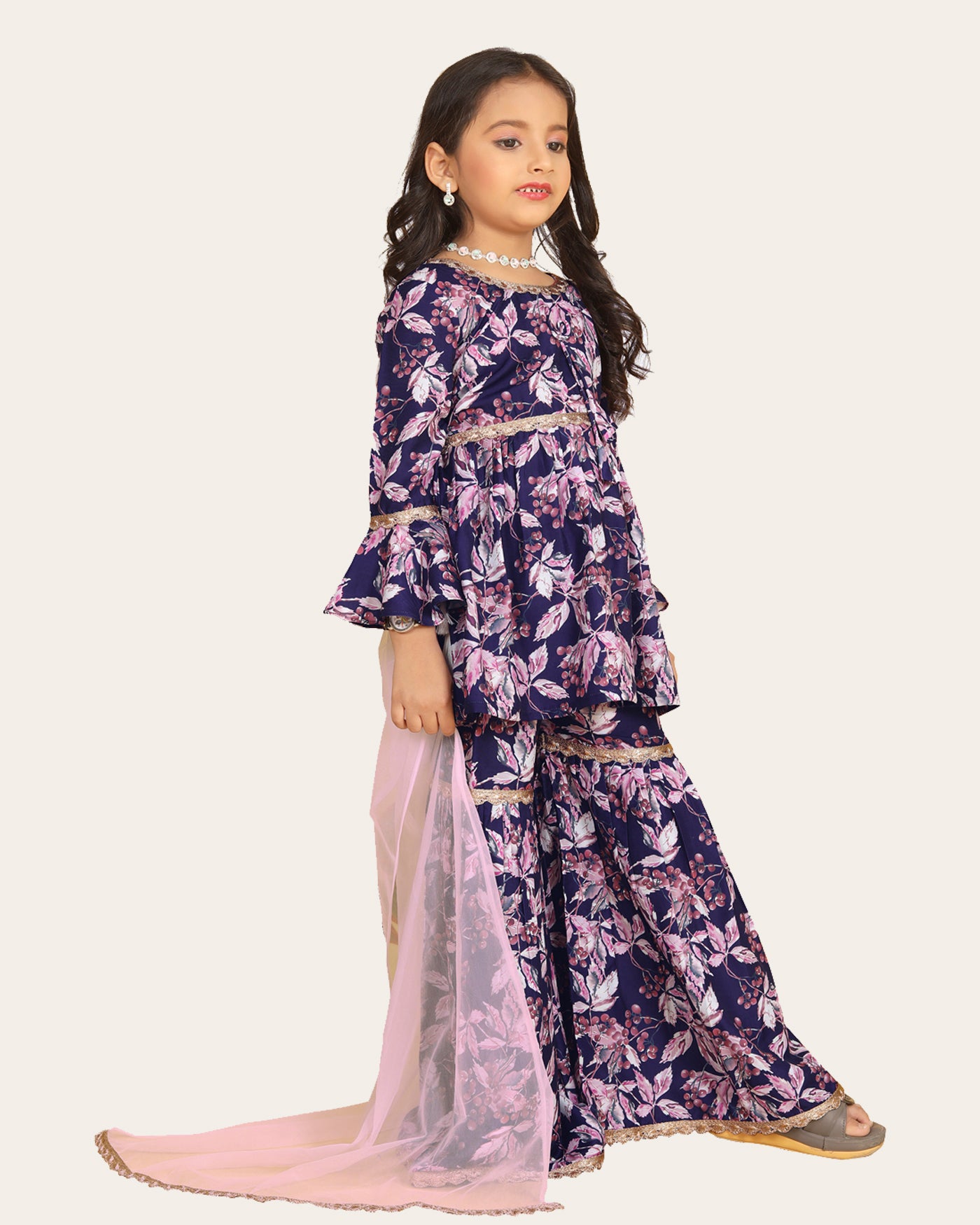 Girls Gharara Suite Set with Dupatta