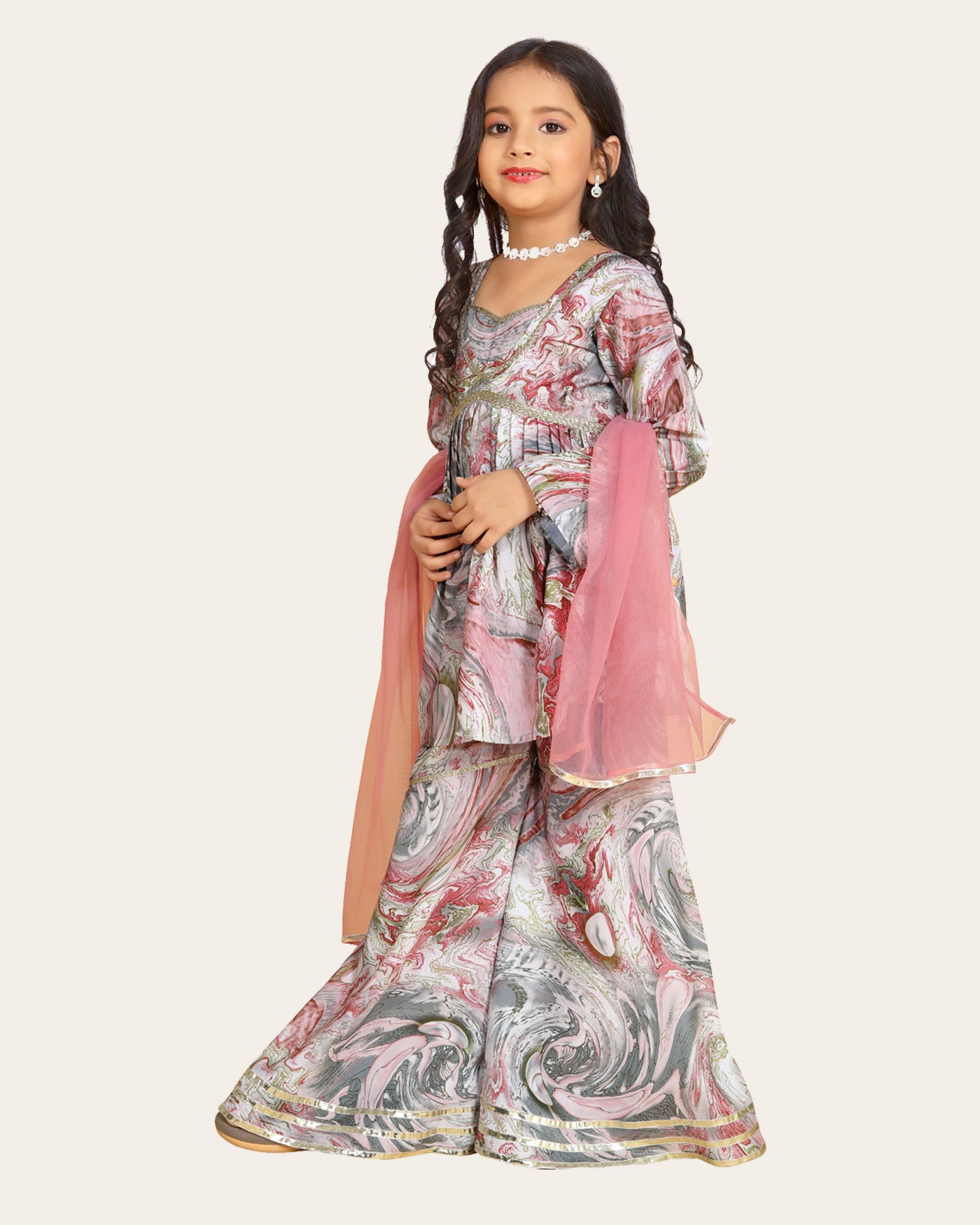 Girls Gharara Suite Set with Dupatta