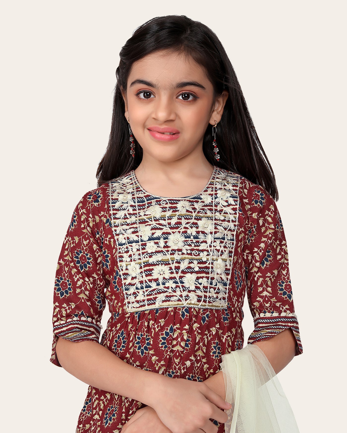 Girls Festive & Party Kurta, Pyjama & Dupatta Set