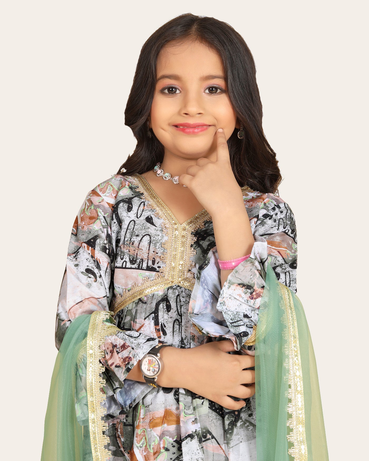 Girls Top Sharara Set  Elegant Top with Sharara for Kids Girls