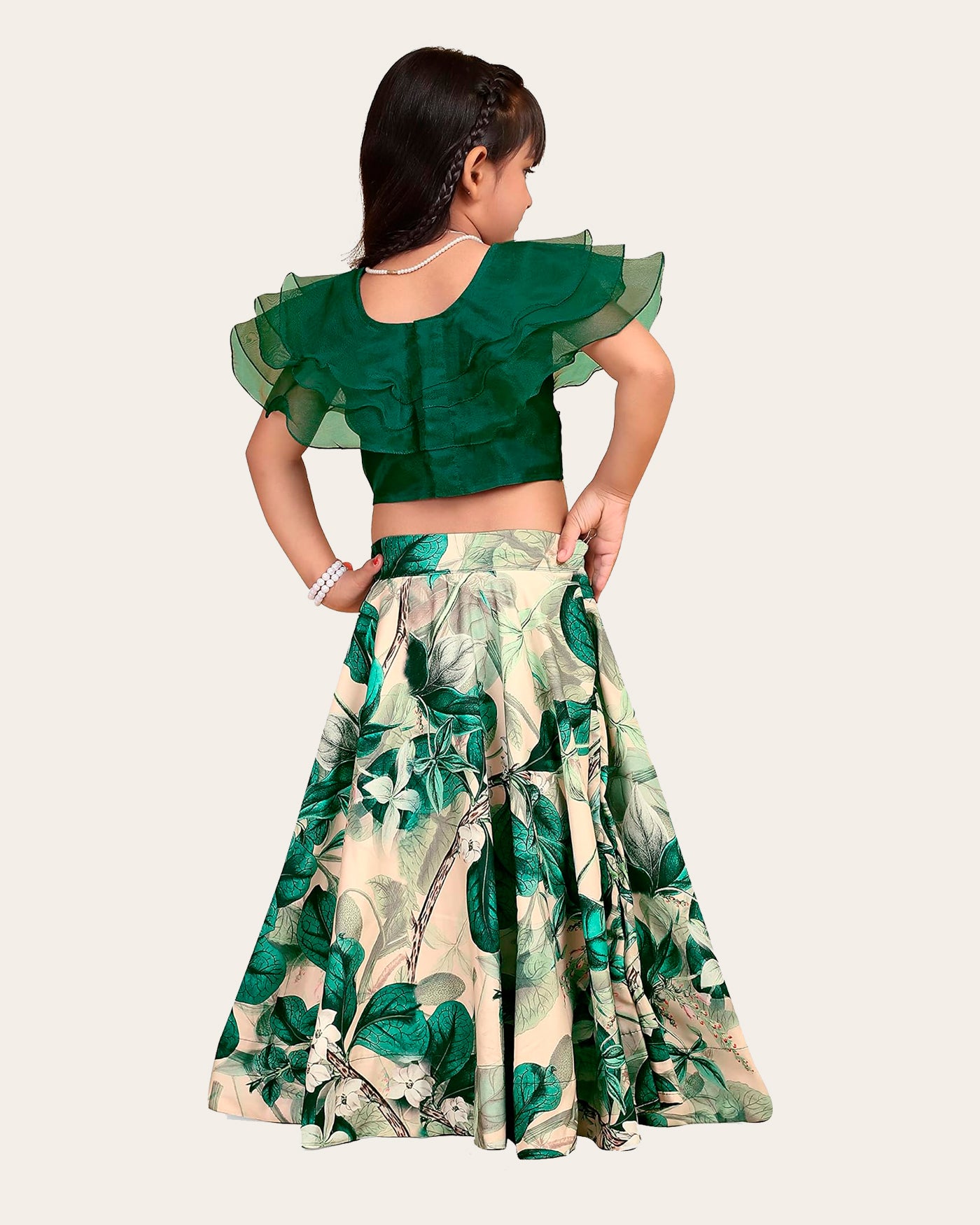 Girls Reyon cotton Stylish Digital Printed Stiched Lehenga choli (Ethnic Wear) For Kids Girls