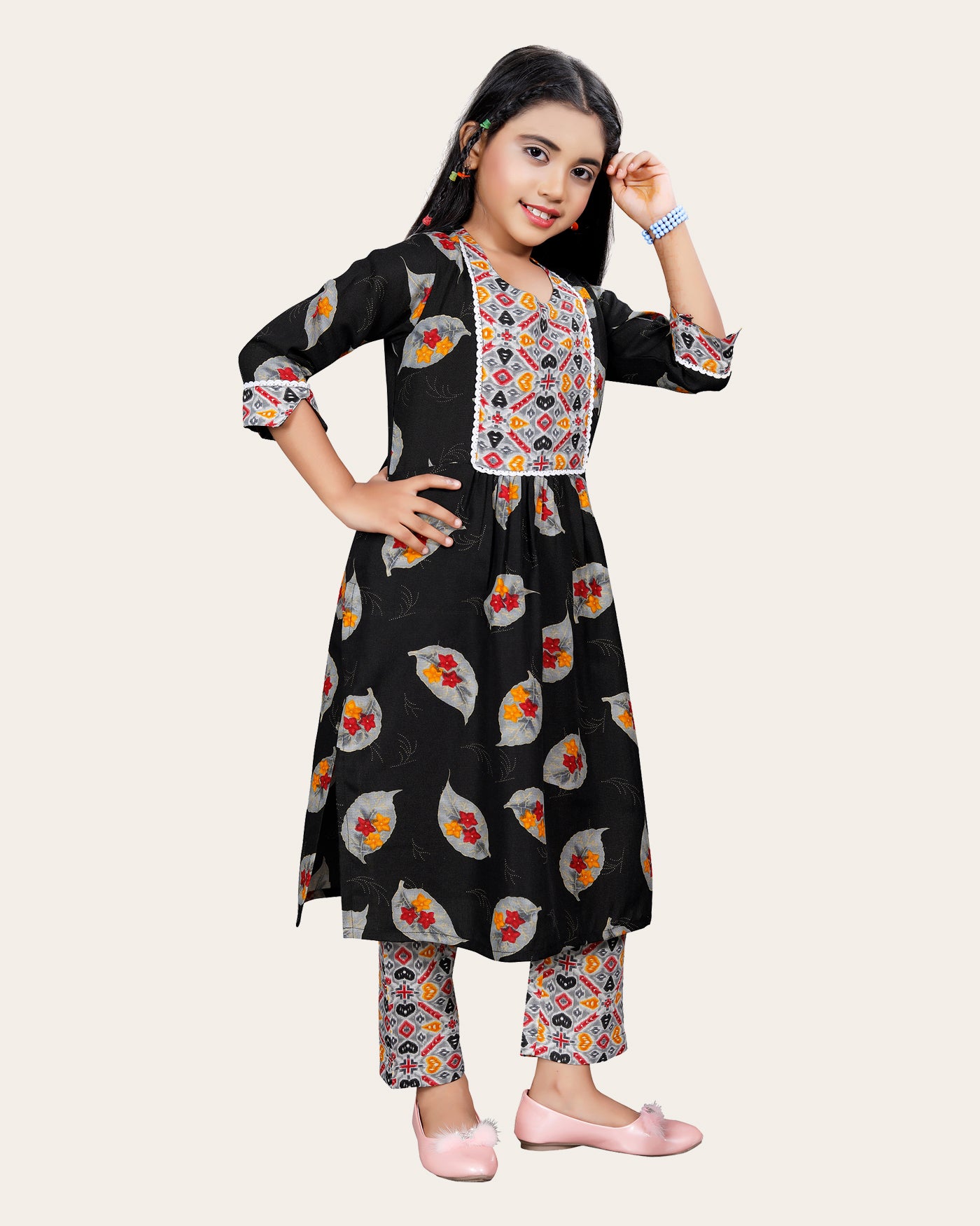 Girls Casual Kurta and Trouser Set