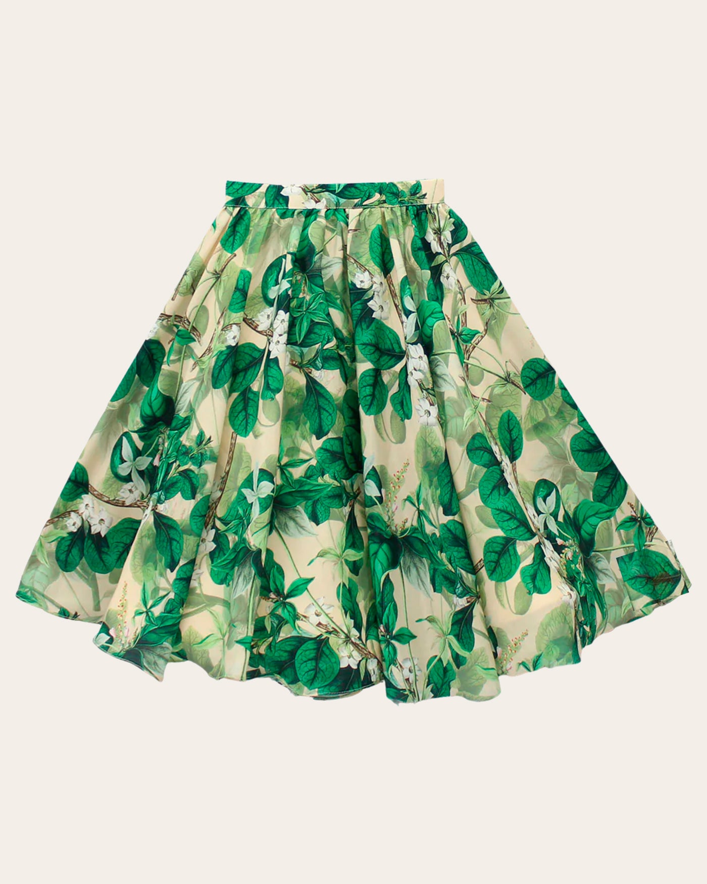 Kids Girls Green And White Gorgeous Crop Top With Full Length Skirt